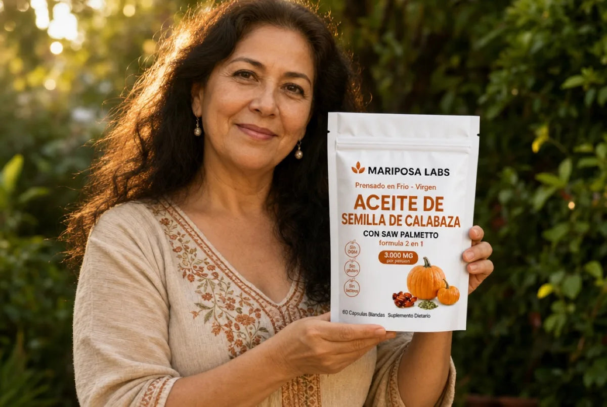 Mujer con Mariposa Labs