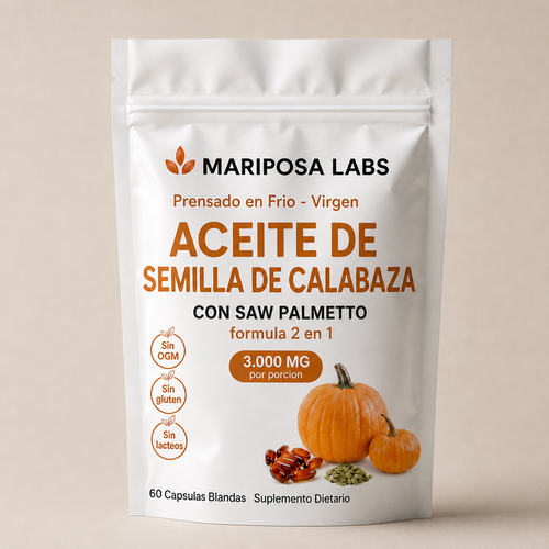 Aceite de Semilla de Calabaza con Saw Palmetto - Mariposa Labs