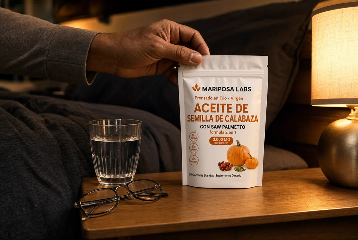 Mariposa Labs en la mesa de noche