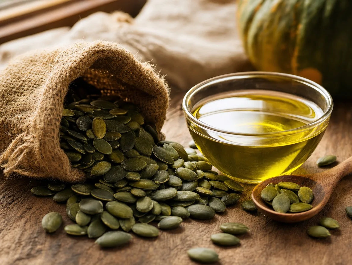 Semillas de calabaza y aceite