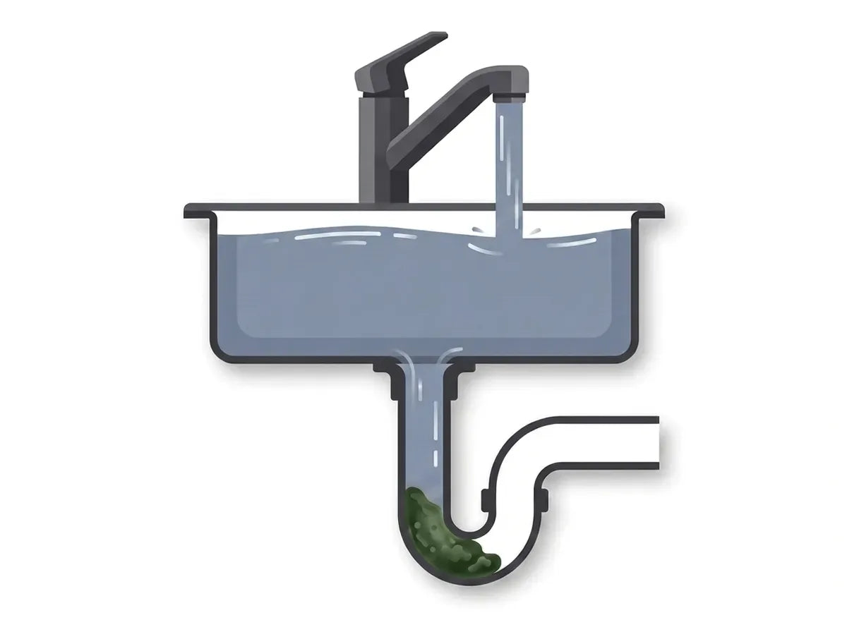 Lavabo con el desagüe tapado: el agua sube en vez de drenar