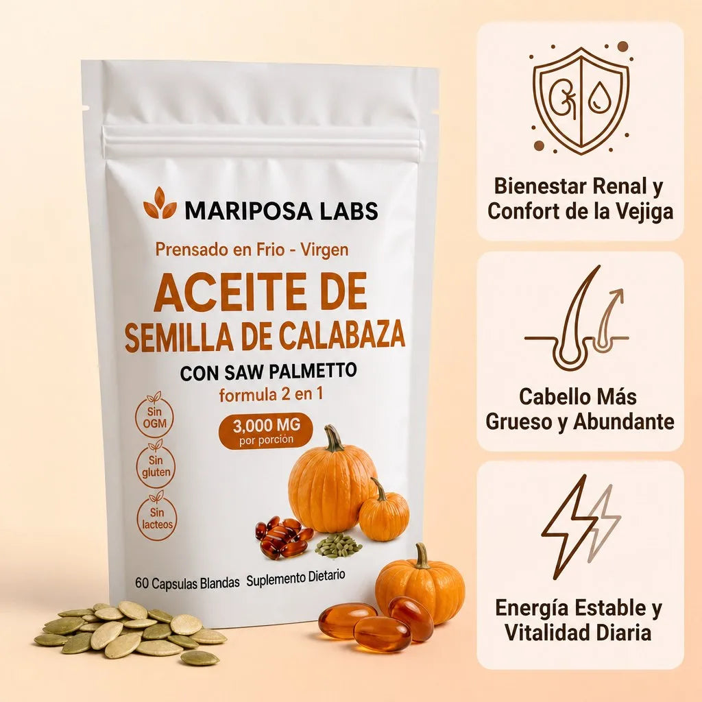 Aceite de Semilla de Calabaza con Saw Palmetto — 3,000 mg