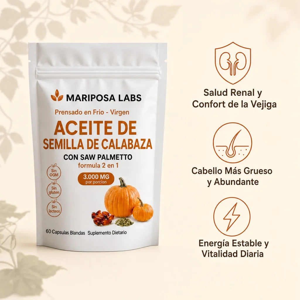 Aceite de Semilla de Calabaza con Saw Palmetto — Mariposa Labs