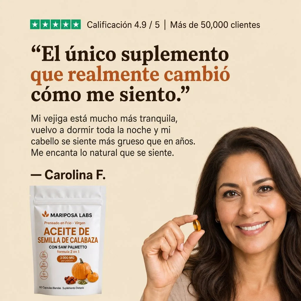 Aceite de Semilla de Calabaza con Saw Palmetto — 3,000 mg