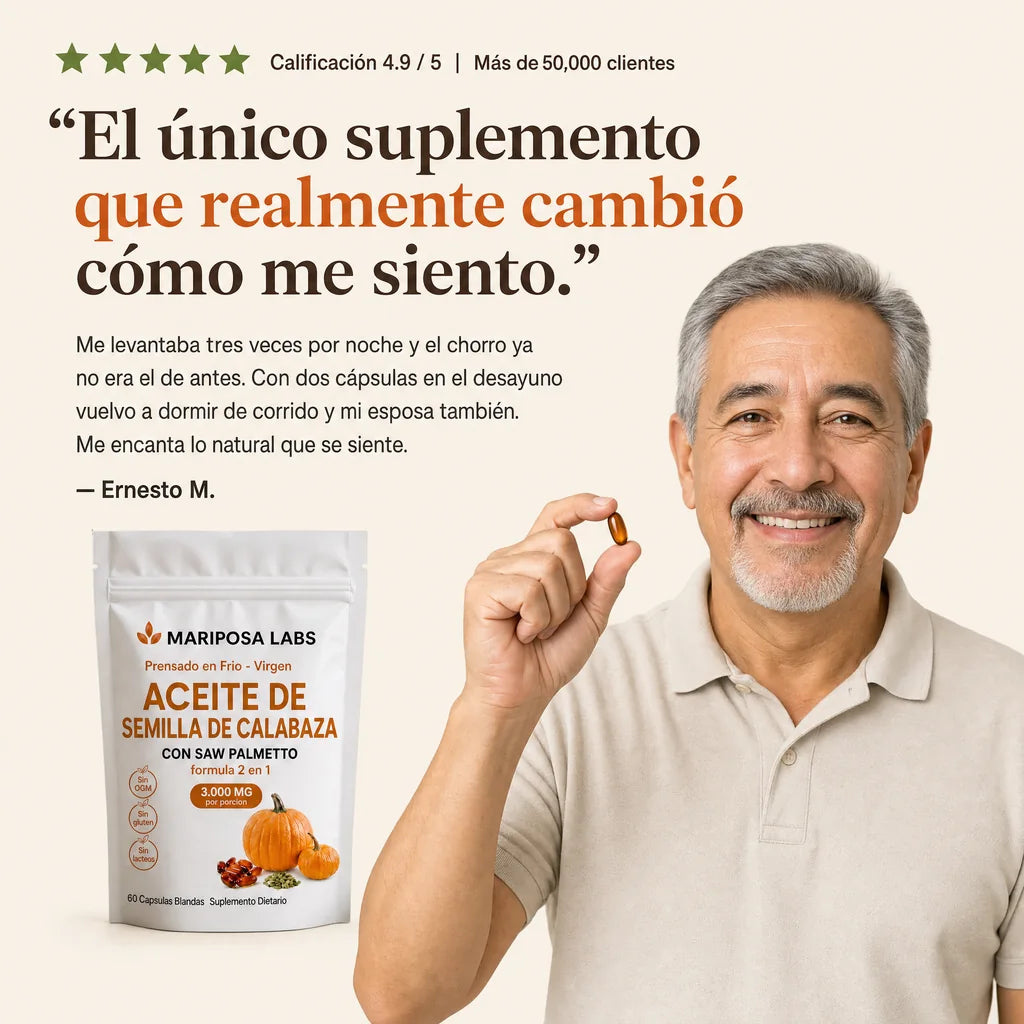 Aceite de Semilla de Calabaza con Saw Palmetto — 3,000 mg