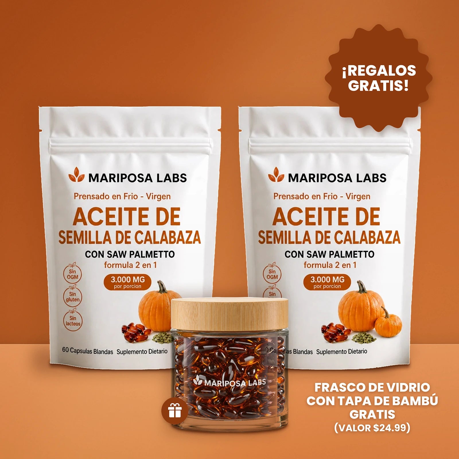 Aceite de Semilla de Calabaza con Saw Palmetto 3.000 mg